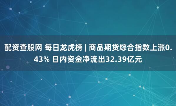 配资查股网 每日龙虎榜 | 商品期货综合指数上涨0.43% 日内资金净流出32.39亿元