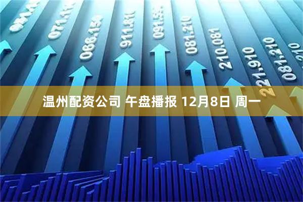 温州配资公司 午盘播报 12月8日 周一